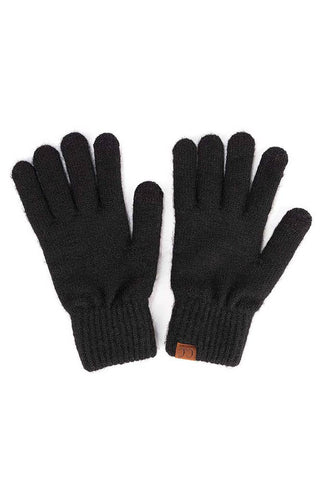 C.C. Heather Knit Plain Gloves