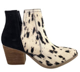 Naughty Monkey - CAMILYN - Black And White Cow Print Booties