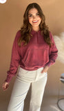 Jess Lea Carly Hooded Zip Half Pullover Purple
