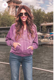 Jess Lea Carly Hooded Zip Half Pullover Purple