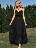 Black Boho Maxi Dress  SIZES LEFT S. M.